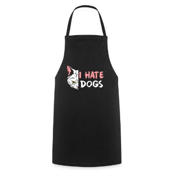 I Hate Dog Lovers Pet Cat Cats - Cooking Apron - black - Front - AI Model Male 185 dark (185cm)