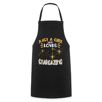 Stargazer Poison Cosmology Stargazing - Cooking Apron - black - Front - AI Model Male 185 dark (185cm)