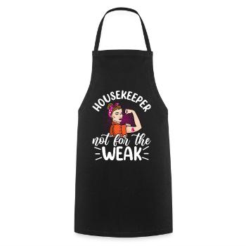 Housekeeper Not For The Weak - Cooking Apron - black - Front - AI Model Male 185 dark (185cm)