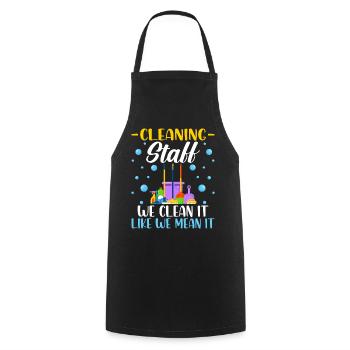 Cleaning Staff - Cooking Apron - black - Front - AI Model Male 185 dark (185cm)