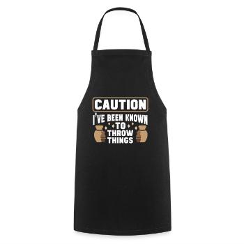 Ceramic Oven Cermaicist Ceramic Clay Oven Pot - Cooking Apron - black - Front - AI Model Male 185 dark (185cm)