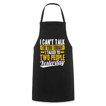Introverted Gift Sarcastic Introverted - Cooking Apron - black - Front - AI Model Male 185 dark (185cm)