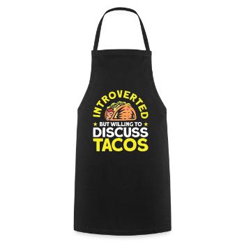 Introverti Cadeau Sarcastique Introverti - Tablier de cuisine - noir - Devant - AI Model Male 185 dark (185cm)