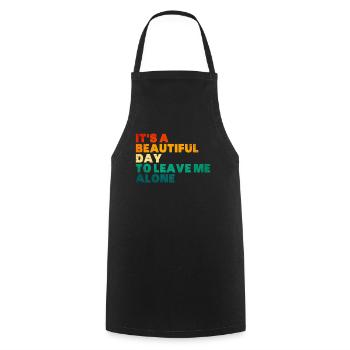 Introverted Gift Sarcastic Introverted - Cooking Apron - black - Front - AI Model Male 185 dark (185cm)