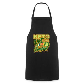 Keto Diet Ketogenic Diet Anabolic Ketosis - Cooking Apron - black - Front - AI Model Male 185 dark (185cm)