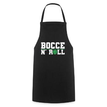 Boccia n' Roll - Boccia-Ball - Kochschürze - Schwarz - Vorne - AI Model Male 185 dark (185cm)