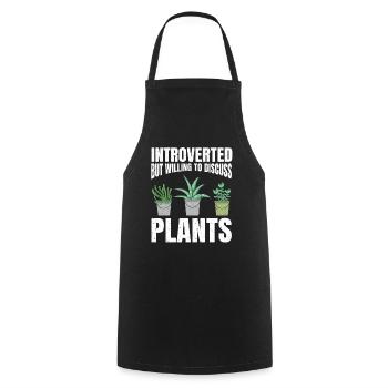 Introverted Gift Sarcastic Introverted - Cooking Apron - black - Front - AI Model Male 185 dark (185cm)