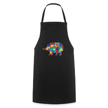 Hedgehog Polygon Low Poly Animal - Cooking Apron - black - Front - AI Model Male 185 dark (185cm)
