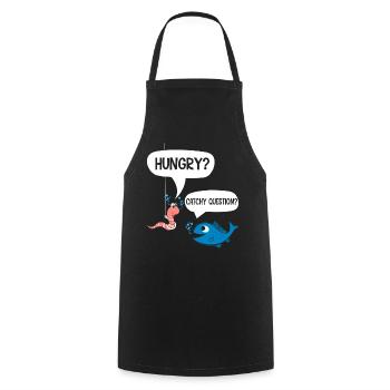 Drôle de dicton Pêcheur Dictons drôle Pêche drôle - Tablier de cuisine - noir - Devant - AI Model Male 185 dark (185cm)