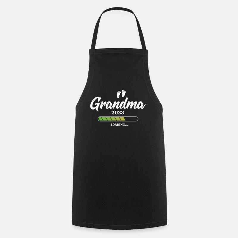 Grandma Loading 2023 - Kochschürze - Schwarz