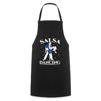 Salsa Tanzen Hobby Tänzer Tanz - Kochschürze - Schwarz - Vorne - AI Model Male 185 dark (185cm)