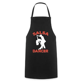 Salsa Tänzer Tanzen Hobby Tanz - Kochschürze - Schwarz - Vorne - AI Model Male 185 dark (185cm)