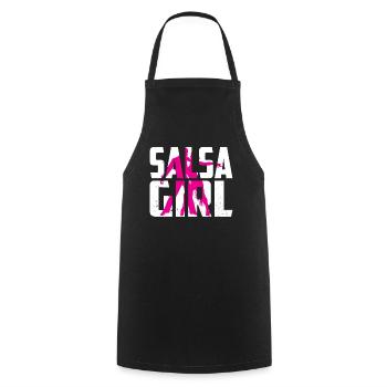 Salsa Girls Mama Dancing Hobby Dancer Dance - Cooking Apron - black - Front - AI Model Male 185 dark (185cm)