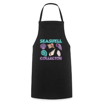 Shell collectors Mussel collectors collect mussels - Cooking Apron - black - Front - AI Model Male 185 dark (185cm)