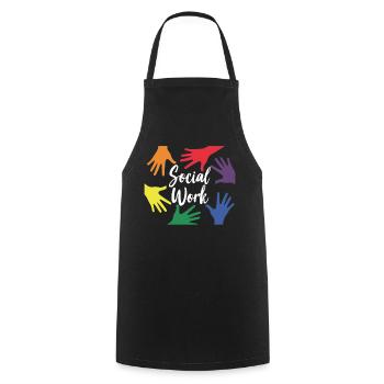 Social Work Social Work Social Worker Profession - Cooking Apron - black - Front - AI Model Male 185 dark (185cm)