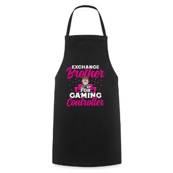 Exchance Brother for Gaming Controller - Cooking Apron - black - Front - AI Model Male 185 dark (185cm)
