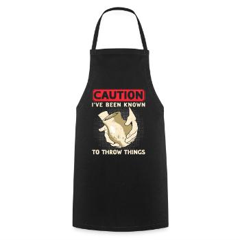 Ceramic Oven Cermaicist Ceramic Clay Oven Pot - Cooking Apron - black - Front - AI Model Male 185 dark (185cm)