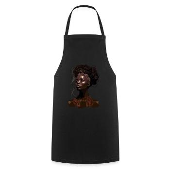 Juneteenth Melanin Queen - Beautiful Afro Woman - Cooking Apron - black - Front - AI Model Male 185 dark (185cm)