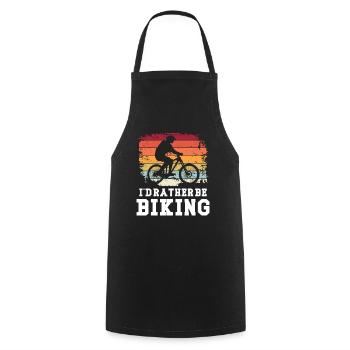 I'd rather be Biking - Kochschürze - Schwarz - Vorne - AI Model Male 185 dark (185cm)