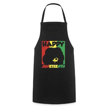 Merry Juneteenth 1865 Black African American - Cooking Apron - black - Front - AI Model Male 185 dark (185cm)