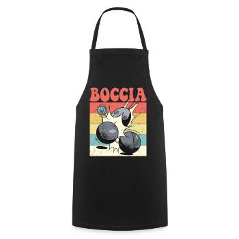 Bocciaspieler Bekleidung mit Boccia Kugeln Boccia - Kochschürze - Schwarz - Vorne - AI Model Male 185 dark (185cm)