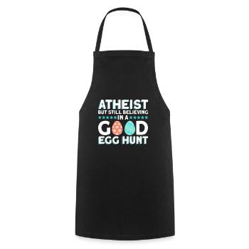 Atheist Easter Anti Religion Anti Church Atheism - Cooking Apron - black - Front - AI Model Male 185 dark (185cm)