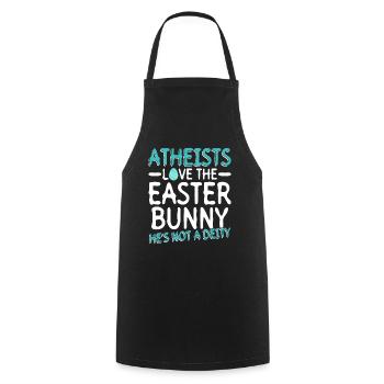 Atheist Easter Anti Religion Anti Church Atheism - Cooking Apron - black - Front - AI Model Male 185 dark (185cm)