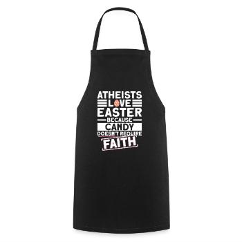 Atheist Easter Anti Religion Anti Church Atheism - Cooking Apron - black - Front - AI Model Male 185 dark (185cm)