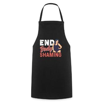 End Body Shaming Stop Bodyshaming Annoy - Cooking Apron - black - Front - AI Model Male 185 dark (185cm)