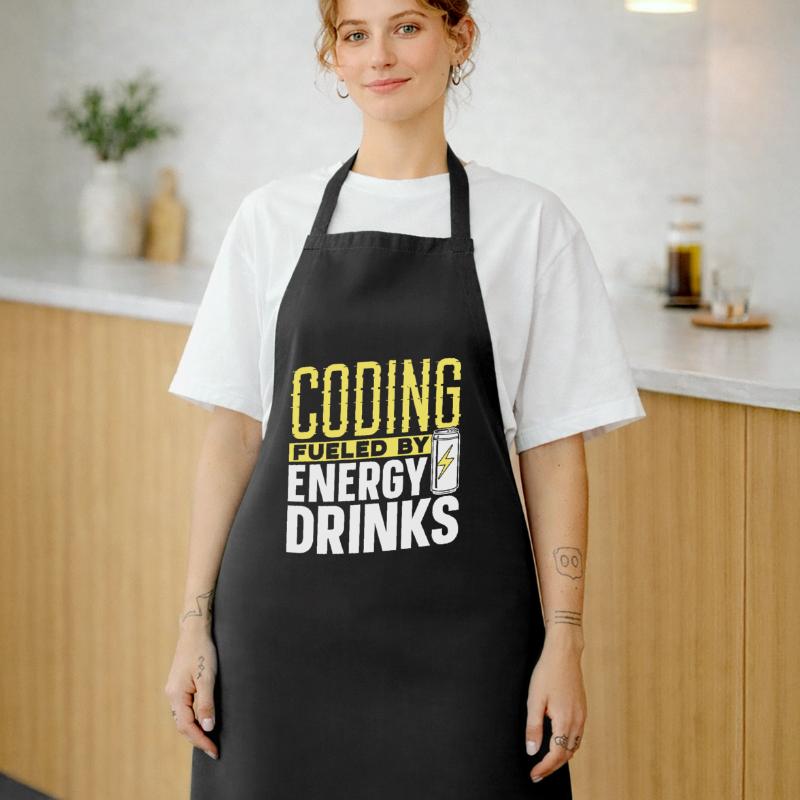 Programmation avec le code de codage des boissons énergisantes Tablier de cuisine
