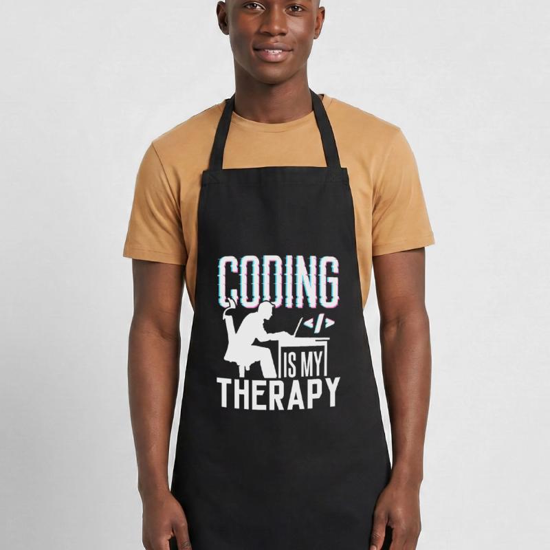 La programmation est ma thérapie Code Coder Coding Tablier de cuisine