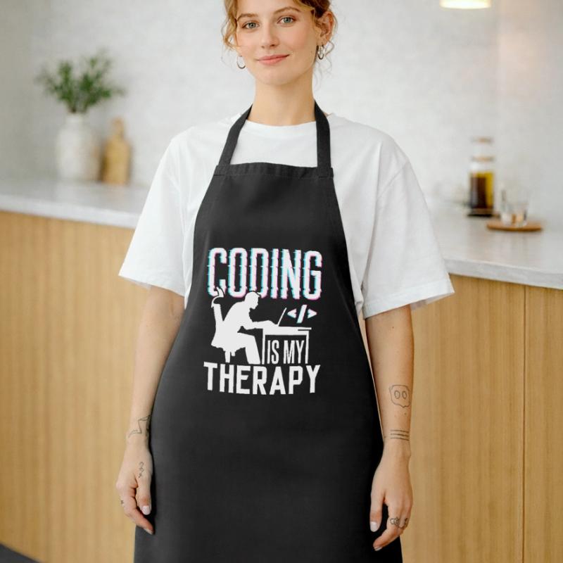 Programming is my therapy Code Coder Coding Cooking Apron