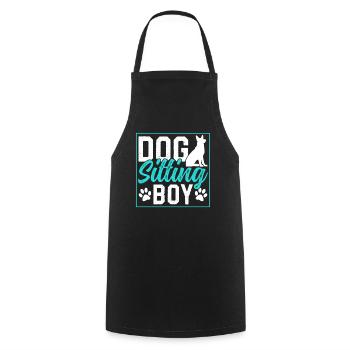 Dog Sitter Boy Dog Sitting Dog Sitting Dog - Cooking Apron - black - Front - AI Model Male 185 dark (185cm)