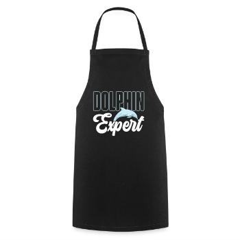 Dolphin Expert Dolphin Dolphin Dolphin Lovers - Cooking Apron - black - Front - AI Model Male 185 dark (185cm)