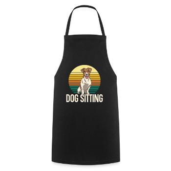 Dog Sitting Dog Dog Sitter Dog Sitting - Tablier de cuisine - noir - Devant - AI Model Male 185 dark (185cm)