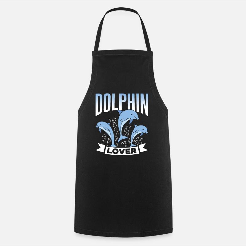 Amoureux des dauphins Dauphins Dauphins Dauphins - Tablier de cuisine - noir