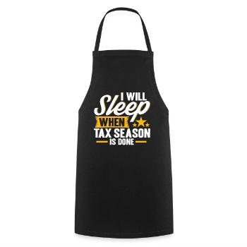 Tax Season Cpa Accountant Gift Tax Day - Cooking Apron - black - Front - AI Model Male 185 dark (185cm)