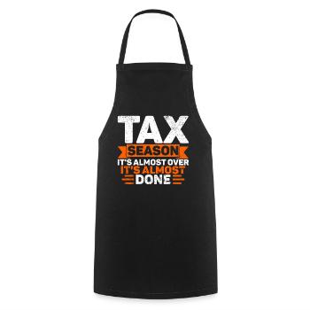 Tax Season Cpa Accountant Gift Tax Day - Cooking Apron - black - Front - AI Model Male 185 dark (185cm)