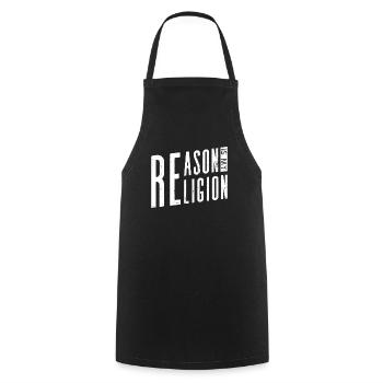Reason is my religion - Atheist - Cooking Apron - black - Front - AI Model Male 185 dark (185cm)
