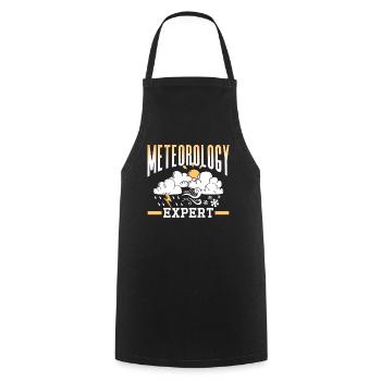 Meteorology Expert Weather Forecast Meteorologist - Cooking Apron - black - Front - AI Model Male 185 dark (185cm)