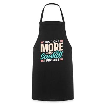 Plus qu’une coquille je lui promets Moules - Tablier de cuisine - noir - Devant - AI Model Male 185 dark (185cm)