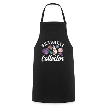 Shell collectors Mussel collectors collect mussels - Cooking Apron - black - Front - AI Model Male 185 dark (185cm)