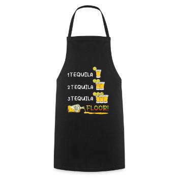 Boden Tequila Getränke Taco Happy Cinco De Mayo - Kochschürze - Schwarz - Vorne - AI Model Male 185 dark (185cm)