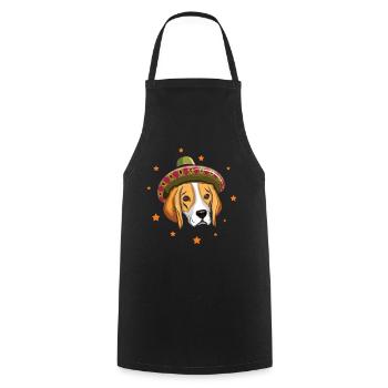 Hund Beagle Lustiger Taco Happy Cinco De Mayo - Kochschürze - Schwarz - Vorne - AI Model Male 185 dark (185cm)