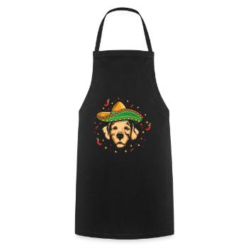 Love Dog Retriever Lustiger Taco Happy Cinco De Mayo - Kochschürze - Schwarz - Vorne - AI Model Male 185 dark (185cm)