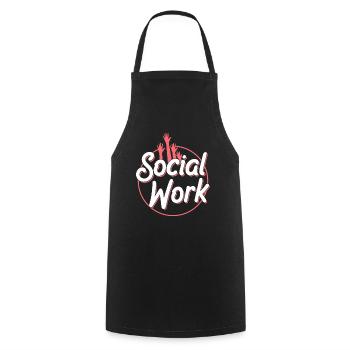 Social Work Social Work Social Worker Profession - Cooking Apron - black - Front - AI Model Male 185 dark (185cm)