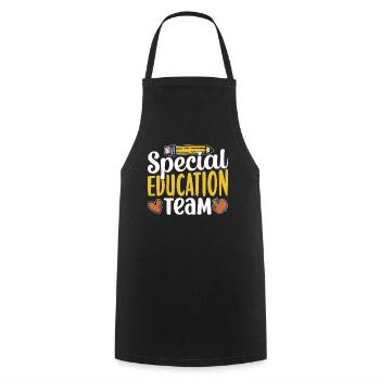 Special Education Team Teacher Profession Special Education - Cooking Apron - black - Front - AI Model Male 185 dark (185cm)