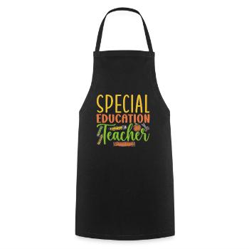 Teacher of Special Education Special Education Profession - Cooking Apron - black - Front - AI Model Male 185 dark (185cm)