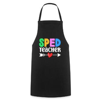 Teacher of Special Education Special Education Profession - Cooking Apron - black - Front - AI Model Male 185 dark (185cm)