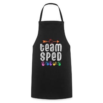 Team Special Education Teachers Special Education Profession - Cooking Apron - black - Front - AI Model Male 185 dark (185cm)